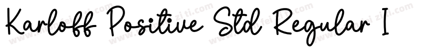 Karloff Positive Std Regular Italic字体转换